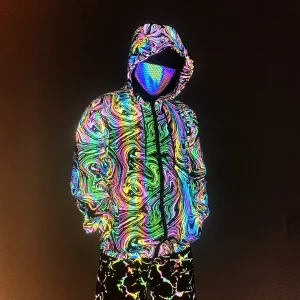 Holographic Reflective Vortex Tracksuit Jacket 1