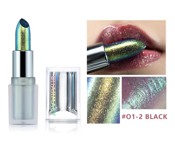 Colour Shifting Glitter Duo Chrome Lipstick Makeup 1