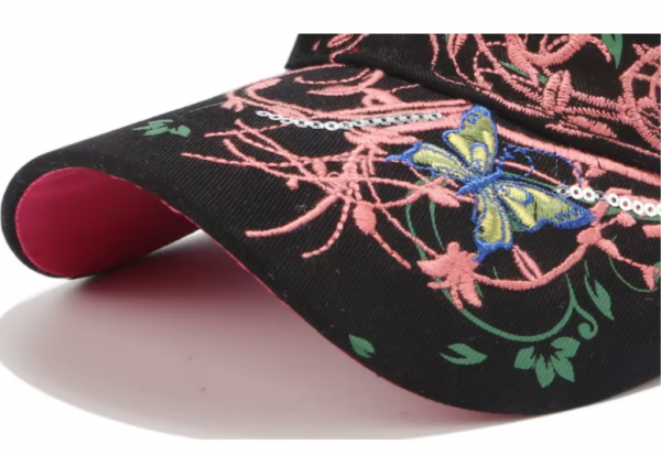 Butterfly Embroidered Baseball Cap 2