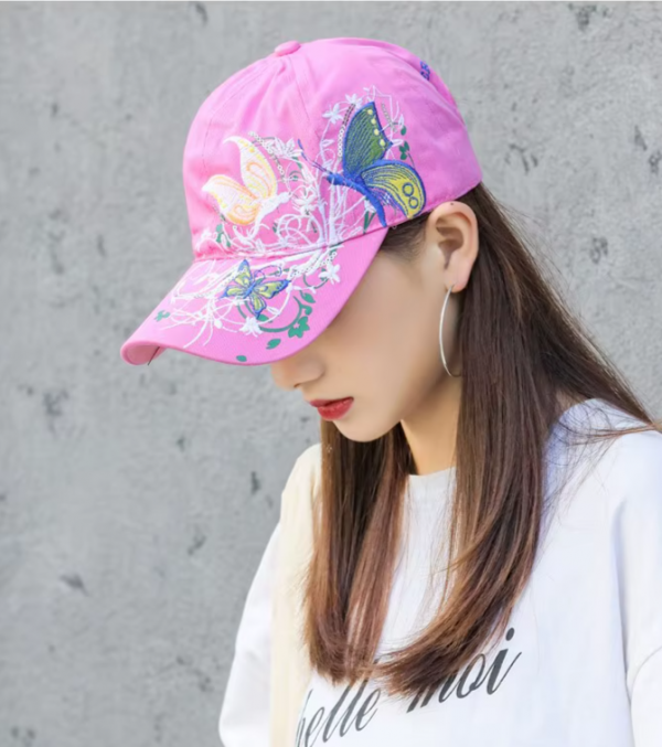 Butterfly Embroidered Baseball Cap 5