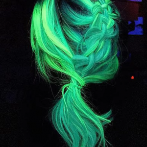 Glow In The Dark Synthetic Clip In Hair Extension 20 Inches