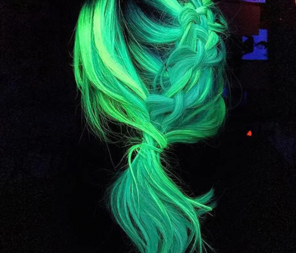 Glow In The Dark Synthetic Clip In Hair Extension 20 Inches