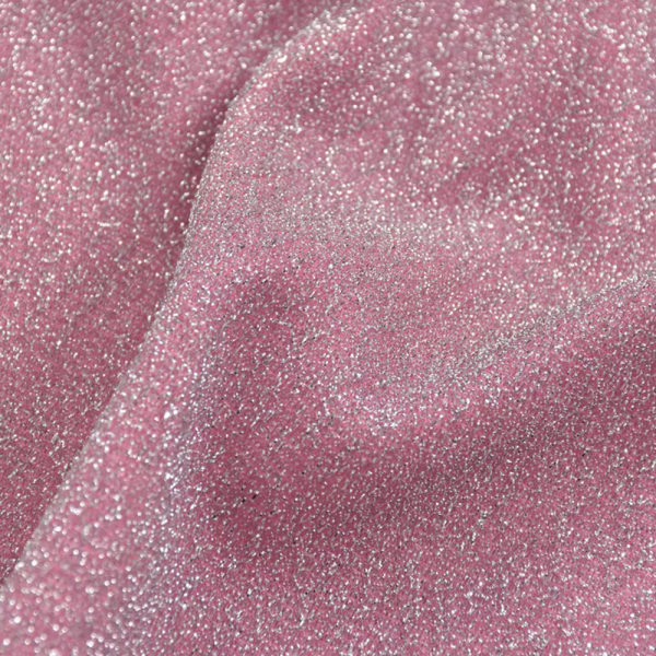 Glitter Pink Backless Crop Top Skirt 2 Piece Set - Image 2